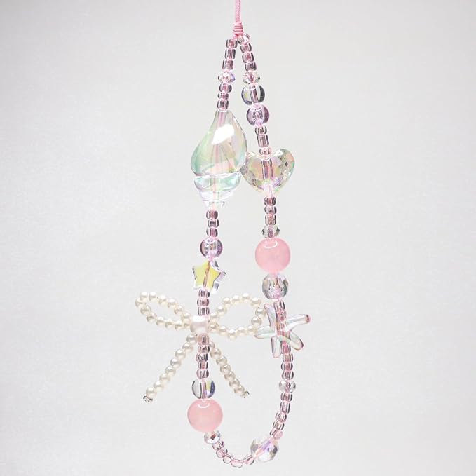 Cute Beaded Camera Wrist Strap for Phone, Digital Camera Charm Lanyard