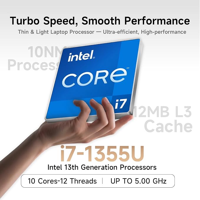 Dell Pro 15 Business Laptop, Intel Core i7-1355U, 32GB DDR5 1TB SSD | High Efficiency Office Notebook, Multi-Tasking, All-Day Battery Power, WiFi 6, Portable, FHD 120Hz Display