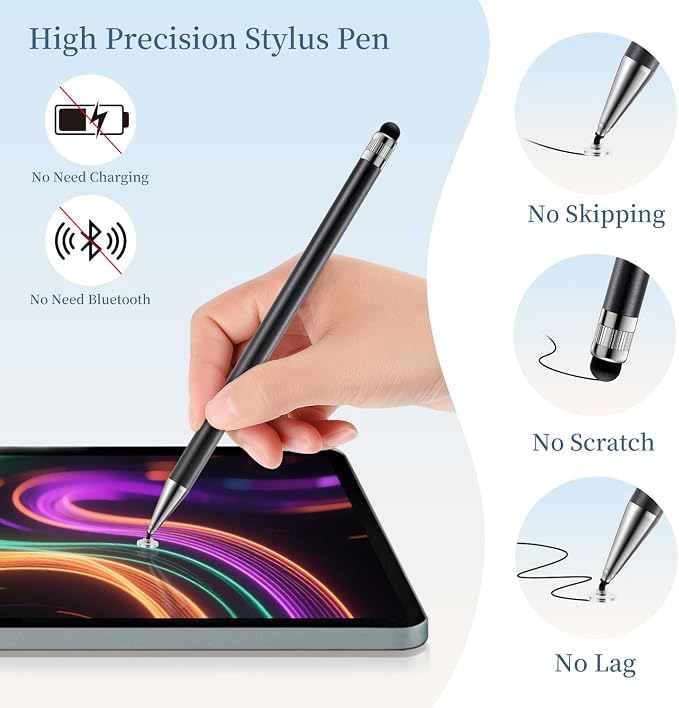 ChaoQ 2-in-1 Stylus Pen for Touchscreen, 6 High Sensitivity Stylus