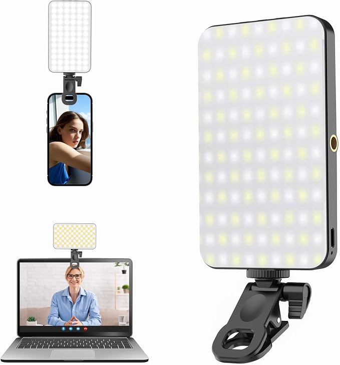 5000 mAh Portable Selfie Light for iPhone: Rechargeable Phone Fill Lights