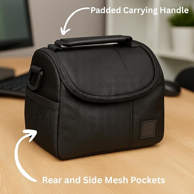 eCostConnection Medium Camera Bag Case – Soft Padded Camera Equipment Bag