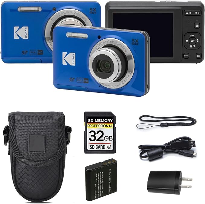 Kodak PIXPRO FZ55 Digital Camera, 16MP Compact Point & Shoot, 5X Optical Zoom