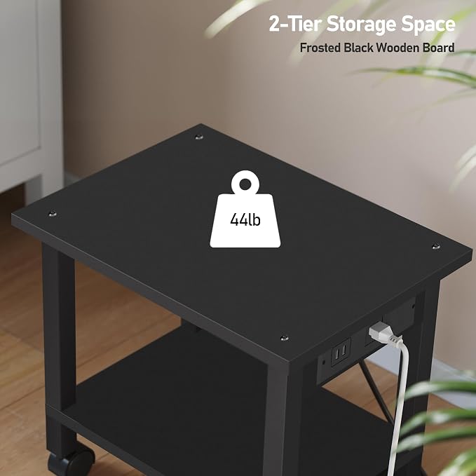 TUTOTAK 2 Tier Printer Stand, Rolling Printer Cart