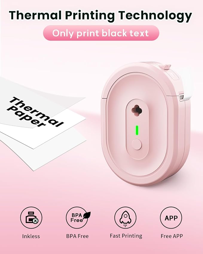 N12 Label Maker Machine with Tape, Mini Bluetooth Label Printer, Small Labeler