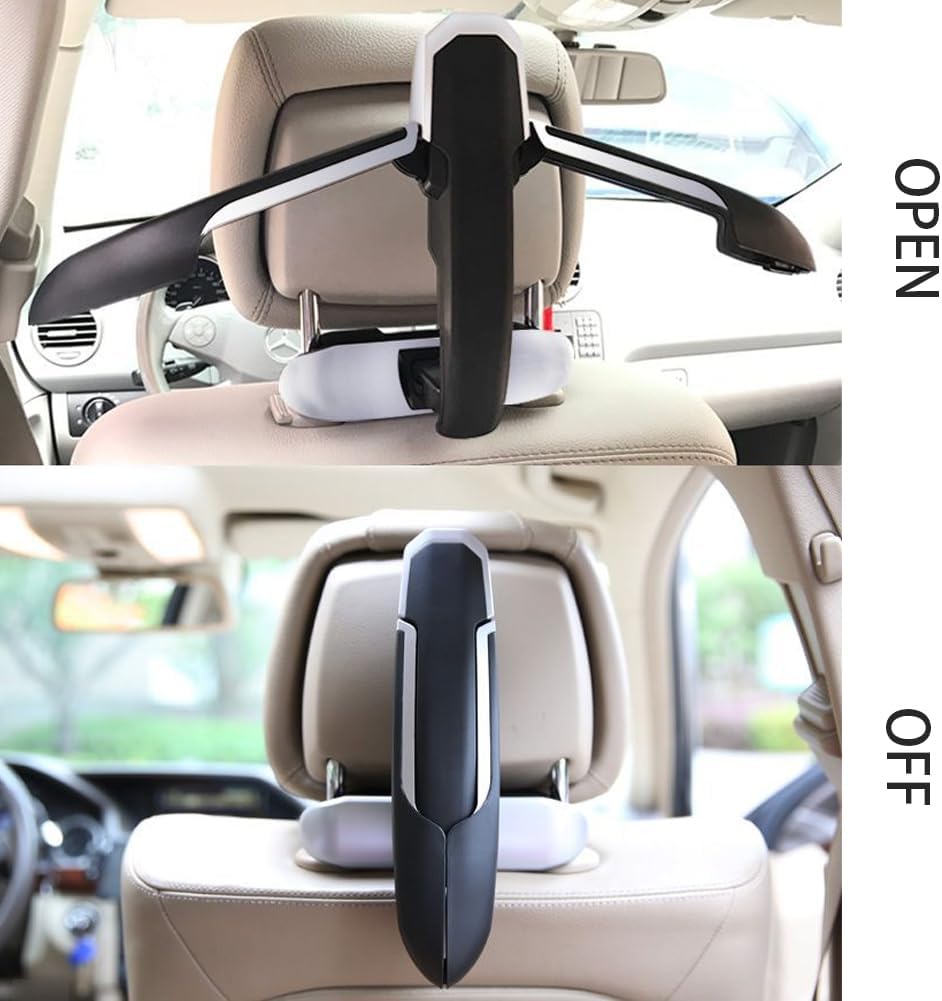 Car Coat Hanger,Car Seat Hooks,fits Car Headrest Poles Between 3.9-5.9inch