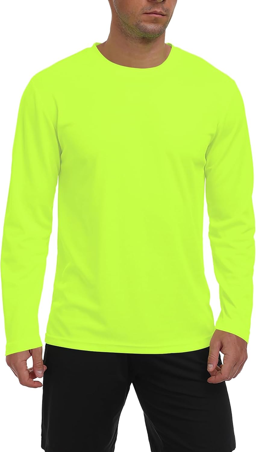 Skiennix Men's Long Sleeve Sun Shirt - Lightweight UV Protection Quick Dry Athletic Tee | Ideal for Hiking & Fishing