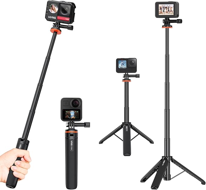VRIG 20.1" Mini Extendable Gopro Tripod, Portable Selfie Stick Tripod