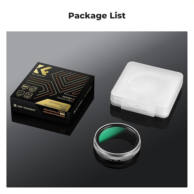K&F CONCEPT Black Mist Diffusion 1/4 Filter Compatible