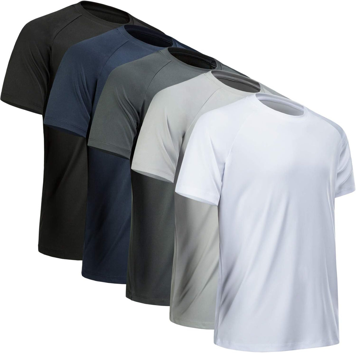 Skiennix Men's Athletic Workout Shirt - Quick Dry Moisture-Wicking Short Sleeve T-Shirt
