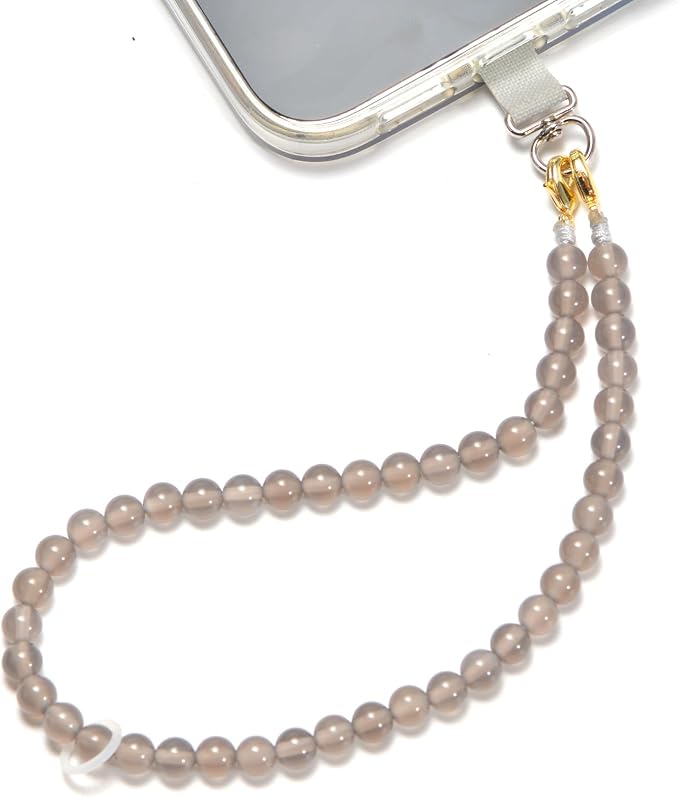 Agate Beaded Phone Wrist Strap for Women Men Stone Beads Charm Handmade
