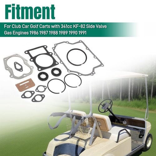 AUTOVIC Engine Piston Gasket Kit for Club Car Golf Carts 341cc KF-82 1986-1991