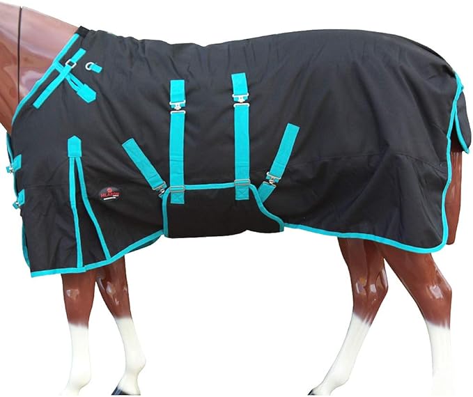 HILASON 1200D Winter Waterproof Poly Horse Blanket Belly Wrap | Turnout Blankets for Horses