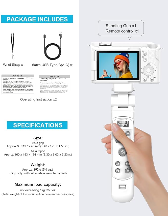 for Sony Tripod with Rechargeable Remote Control
