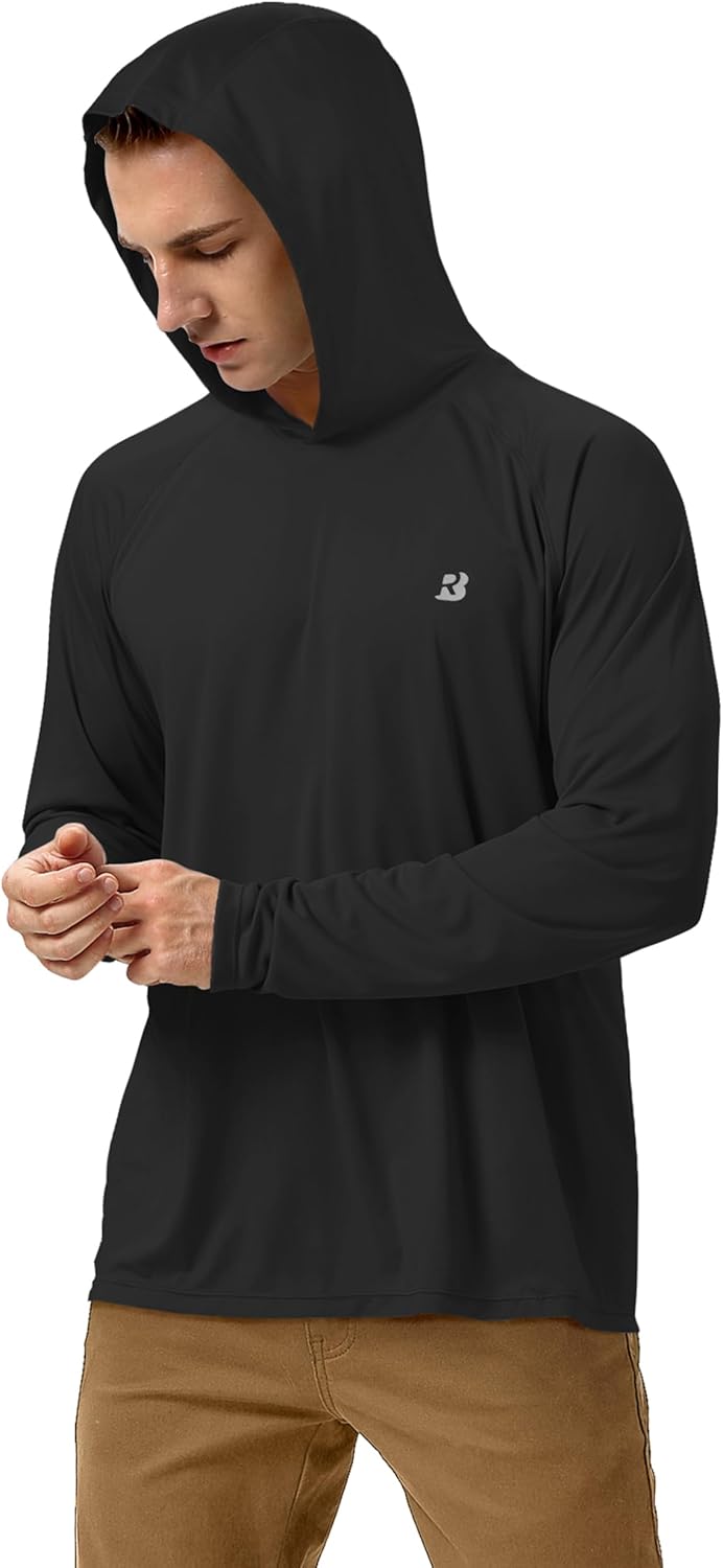 Roadbox Fishing Shirt for Men - UPF 50+ Long Sleeve UV Protection Hoodie | Ideal for Outdoor Activities