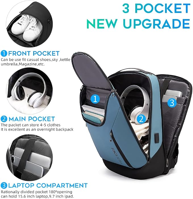 BANGE Business Smart Backpack Waterproof fit 15.6 Inch Laptop Backpack