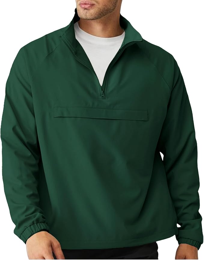 Opomelo Men's Athletic Quarter Zip Pullover Golf Hiking Running Lightweight Jacket Workout Sweatshirt With Pocket