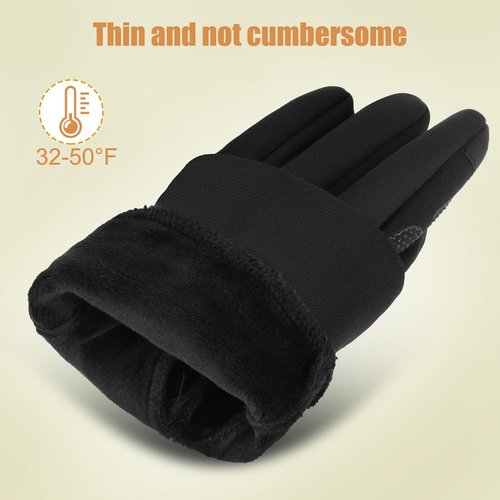 Ihuan Winter Running Gloves - Touch Screen Sensitive Fingers for Cold Weather | Lightweight Ski & Hiking Gear
