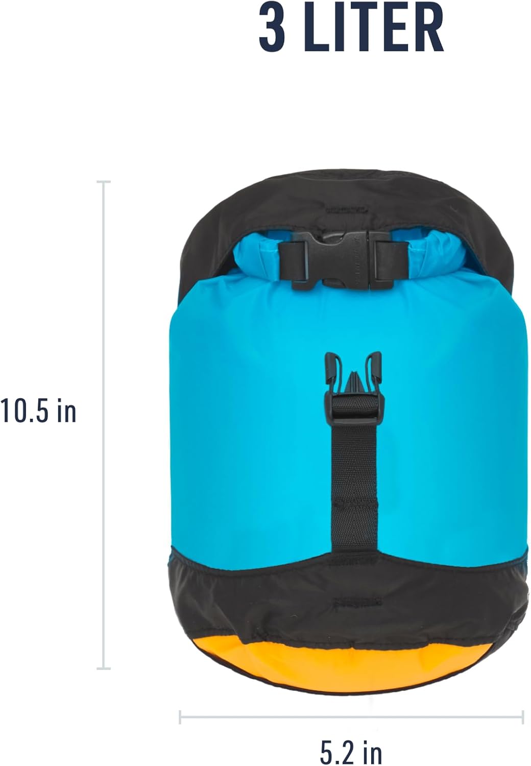 Sea to Summit eVac Compression Dry Bag - Ultra-Lightweight Waterproof Storage, 3L, Atoll Blue