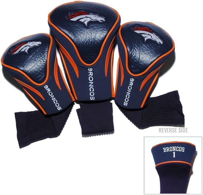 Team Golf NFL Numbered 1, 3, & X, Fits Oversized Drivers, Utility, Rescue & Fairway Clubs, Velour Lined for Extra Club Protection