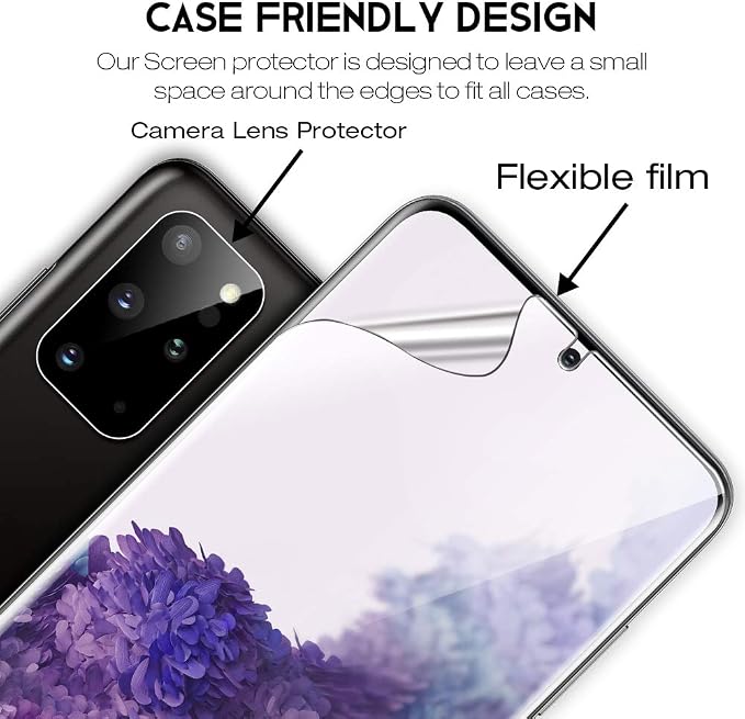 LK 4 Pack 2 Pack Screen Protector + 2 Pack Camera Lens Protector