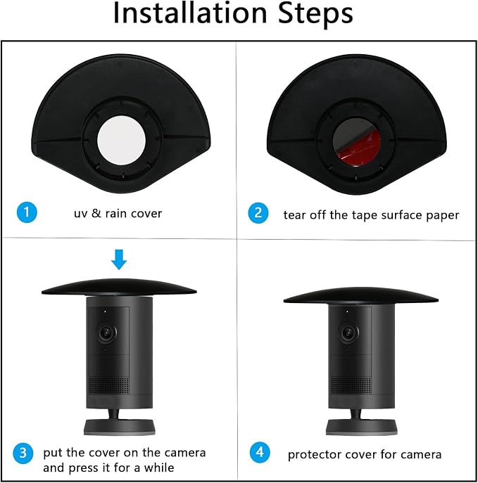 UV Rain Cover Compatible with Ring Outdoor Cam Plus, Weatherproof Camera