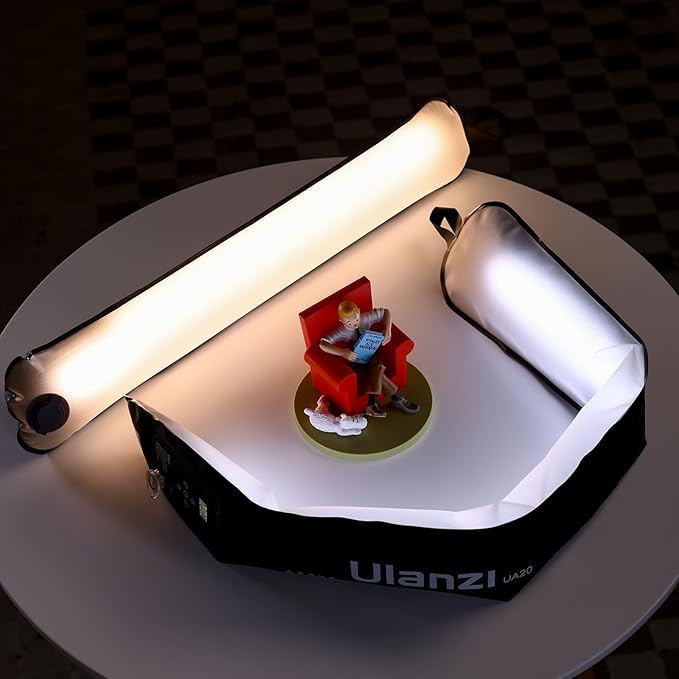 ULANZI UA20 Inflatable Tube Light, 20W Bi-Color Magnetic LED Air Tube Video