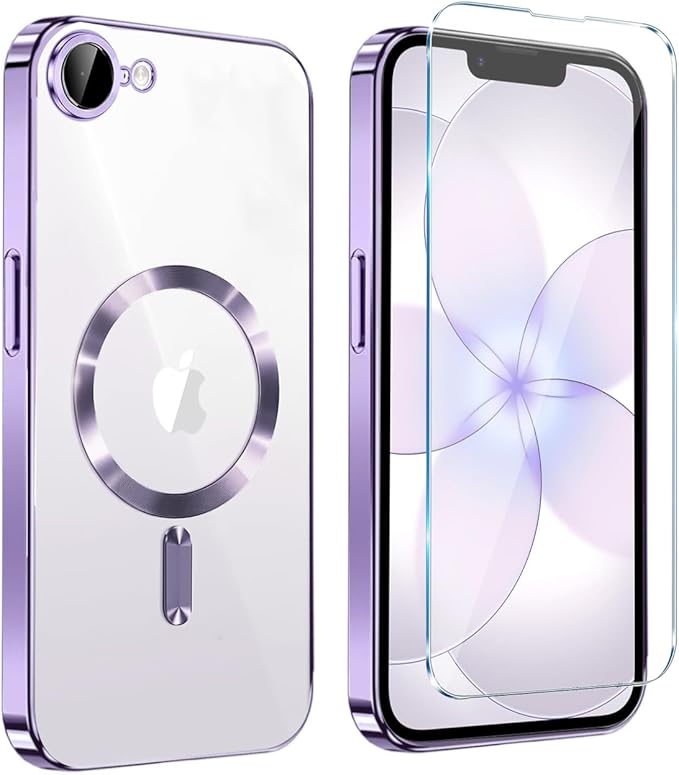 Magnetic Glossy Case for iPhone 17e, iPhone17e/16e Phone Case Slim Clear Luxury