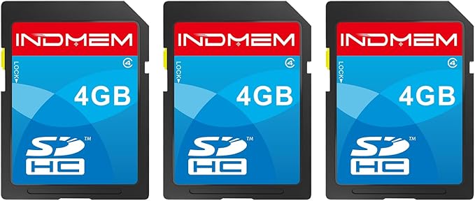 SD Card 4GB 3 Pack, Class 4 Flash SDHC Memory Cards MLC Stanard Secure Digital