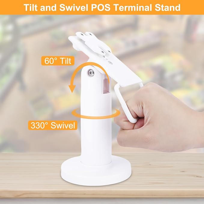 Credit Card Terminal Stand for Ingenico Lane/3000/3600/7000/8000, Metal Square