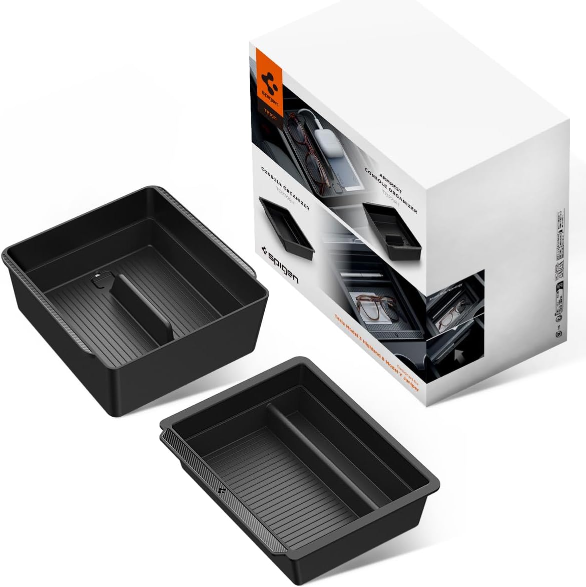 Spigen Console & Armrest Organizers for Tesla Model Y Juniper, 3 Highland