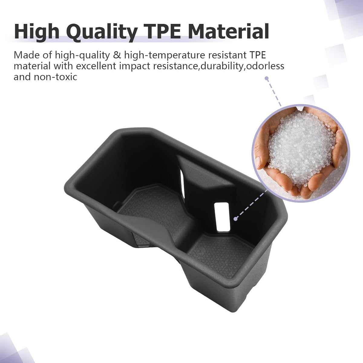 LUWU Center Console Cup Holder Compatible with 2022 2023 2024 2025 2026 2027 Toyota Tundra Accessories Center Console TPE Cup Holder Insert Tundra 2027 Accessories