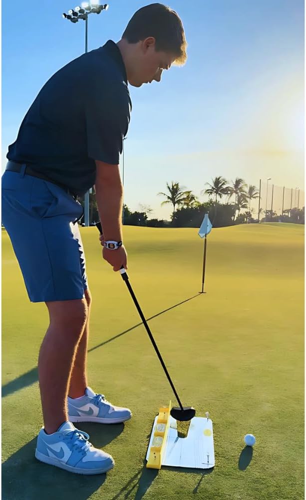 The Putting Arc T3 Mirror Bundle – Golf Putting Trainer Aid for Accuracy, Alignment, Stroke Path & Eye Line – Premium Putting Mirror for Practice & Drills