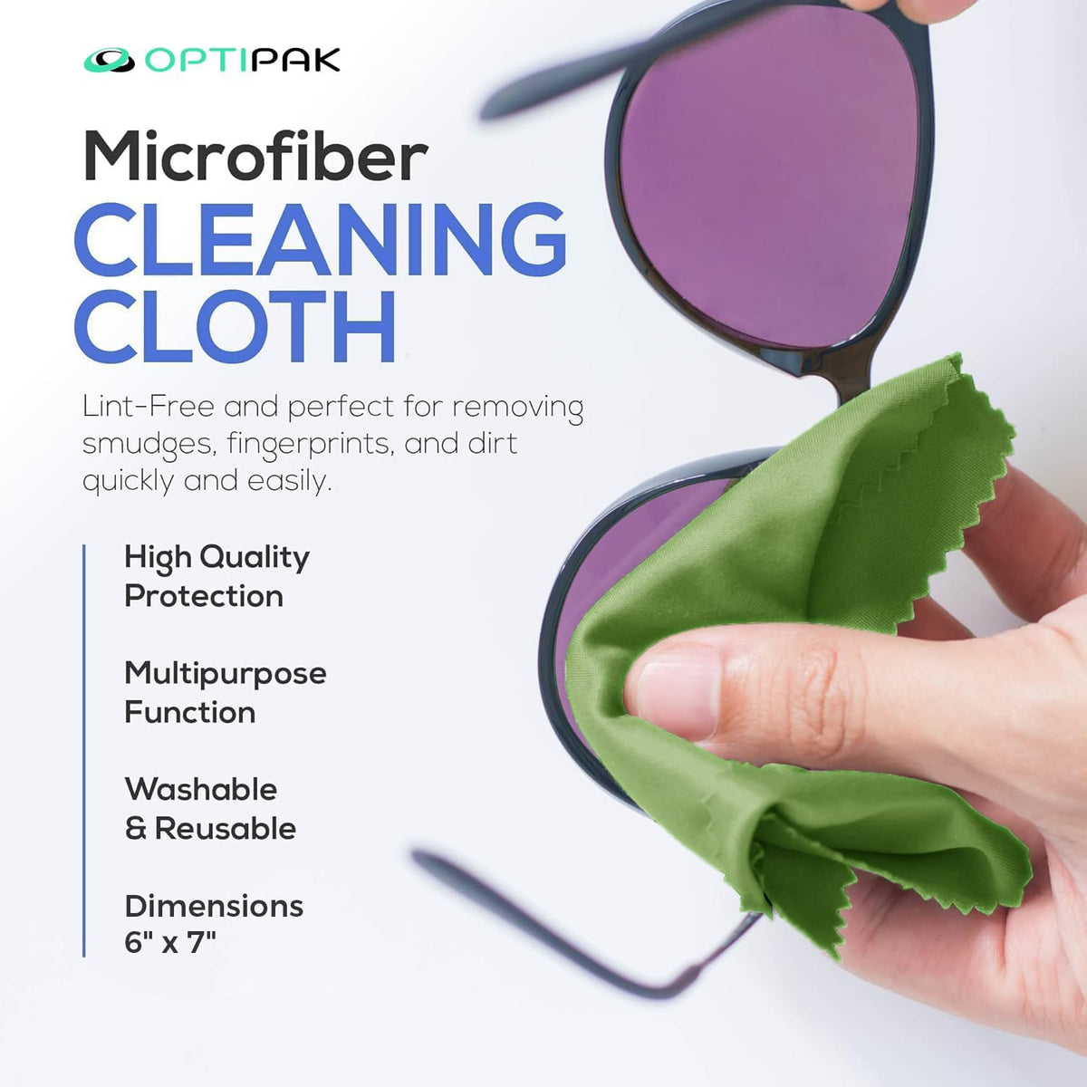 Sparkle Anti-Reflective Eco Friendly Lens Cleaner Spray Kit |(2x) 4oz + (2x) 1oz Glasses Cleaner Bottle + (4x) Microfiber Cloth for Eyeglasses, Lenses, Screens and Sunglasses Cleaning Kit(8 Piece Set)