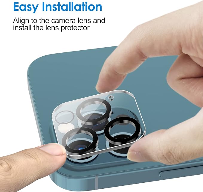 JETech Camera Lens Protector for iPhone 12 Pro Max 6.7-Inch, 9H Tempered Glass