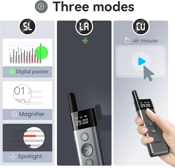 ASING Up to 980ft Long Range Wireless Presentation Remote, PowerPoint Clicker