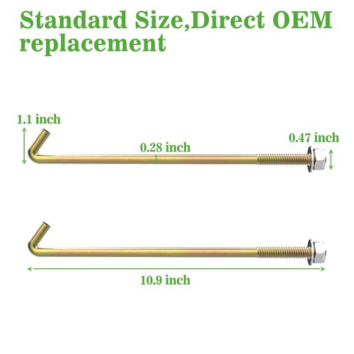 Golf Cart Battery Hold Down Rods Kit for Yamaha Gas G14 G16 G20 G22 G23 G27 G28 G22 Electric and Club Car DS Electric 1976-2006, 102845203 JN3-H2133-00 JN2-H2133-00