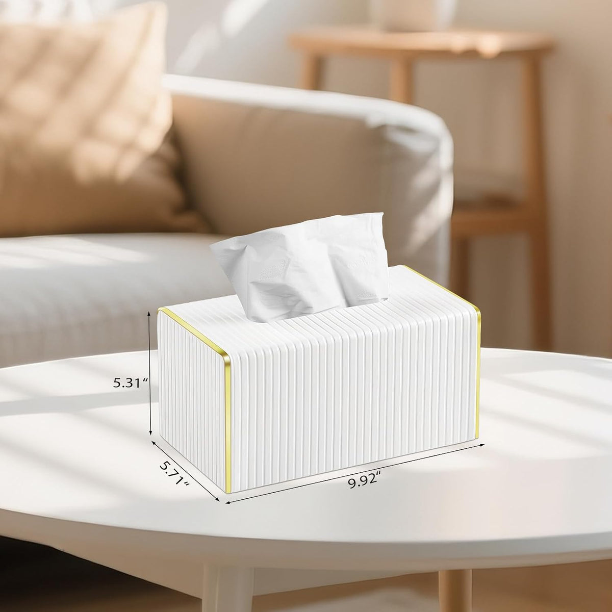 Tissue Box Cover Rectangle,Modern Tissue Box Holder for Home Office Car