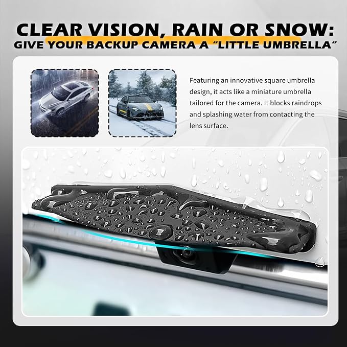 2026 New Rear View Backup Camera Cover, Silicone Backup Camera Rain Shield