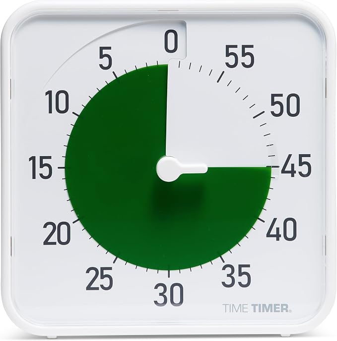 Time Timer Original 8" Visual Countdown Timer – Medium 60-Minute Silent