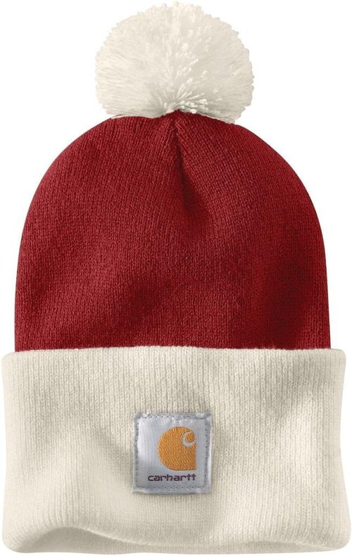 Carhartt Men's Knit Pom Beanie - Warm Cuffed Winter Hat | Stylish & Comfortable