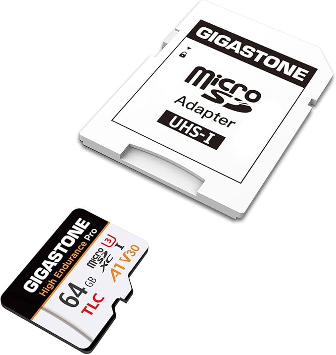 【5 Yrs Free Data Recovery】【Dash Cam】 GIGASTONE 64GB Micro SD Card 2-Pack