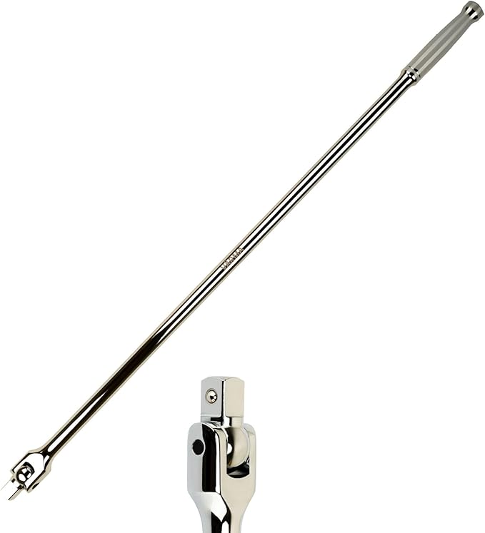 3/4” Drive 36-inch Breaker Bar with 180° Flex Head | High Alloy Steel Heavy-Duty Long Handle Torque Bar for Truck, Industrial, and Construction Applications