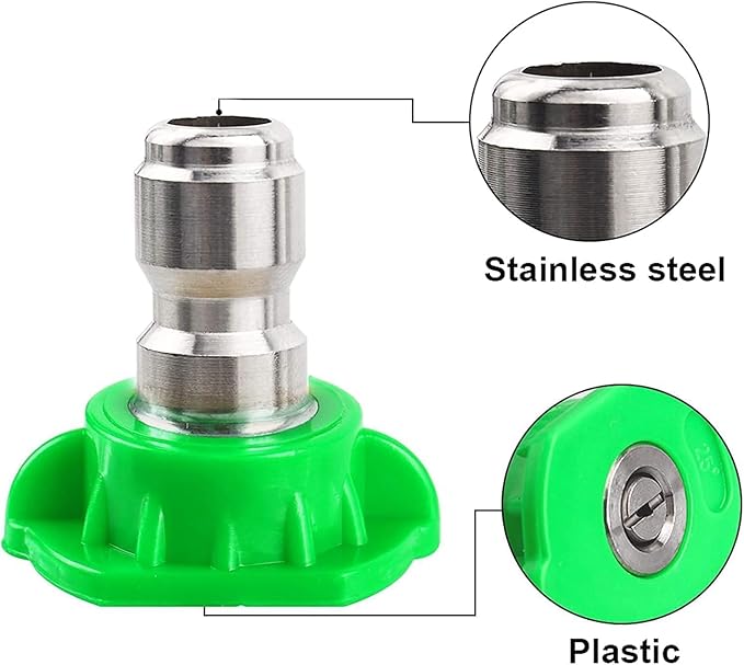 Pressure Washer Spray Nozzle Tips Multiple Degrees, 1/4 inch Quick Connector 4-Pcs