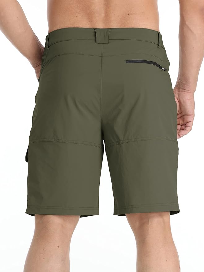 TACVASEN Men's Summer Outdoor Shorts Quick Dry Cargo Casual Work Hiking Shorts (NO Belt)