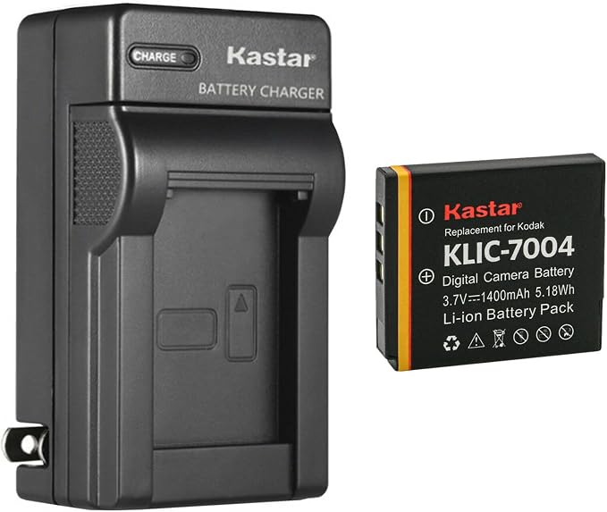 Kastar 1-Pack KLIC-7004 Battery and AC Wall Charger Replacement