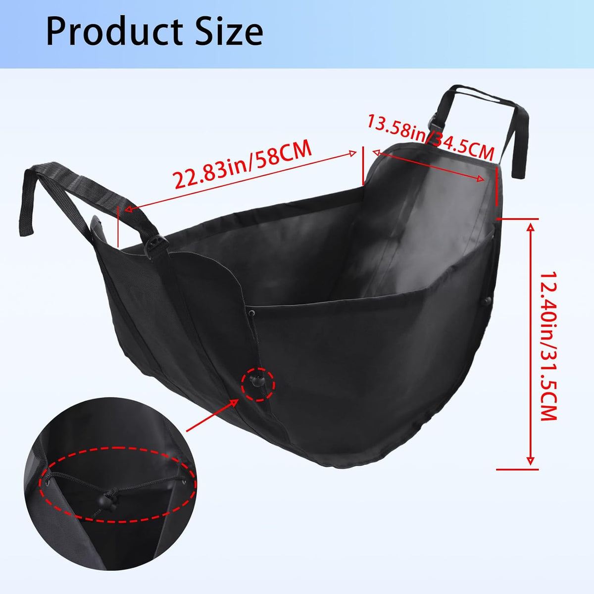 Car Seat Organizer, Collapsible Hammock Back Seat Storage Bag | Foldable Car Hanging Multifunctional Shopping Shoulder Bag,Reusable Tote with Drawstrings, Large Capacity for Car,Truck,SUV