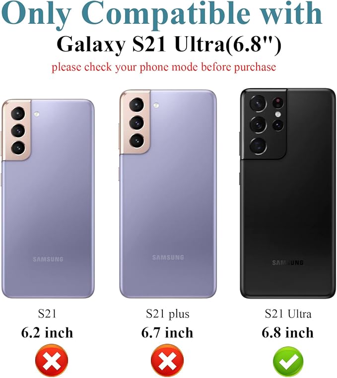 4 Pack Camera Lens Protector for Galaxy S21 Ultra, 9H Tempered Glass Camera