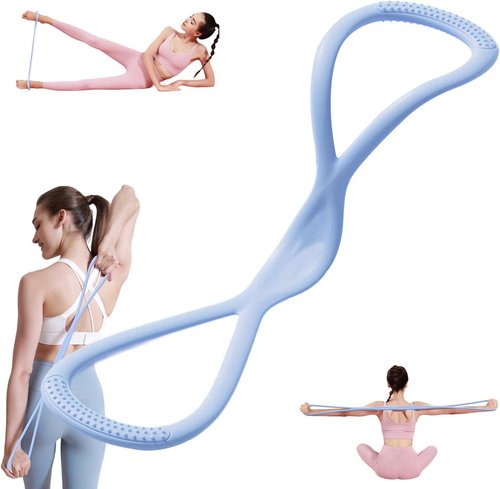 Figure 8 Resistance Band - Non-Slip Handles for Home Gym | Ideal for Yoga, Pilates & Therapy (25 lbs)