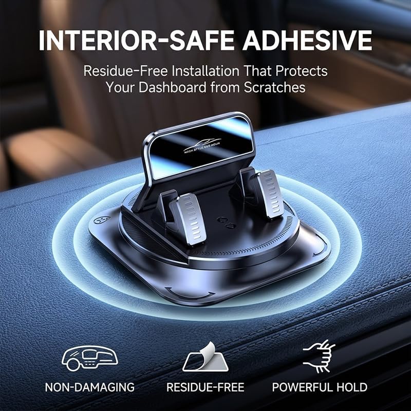 MENDED Car Phone Holder 360 Degree Rotation Dashboard Mount 2026, 2PCS