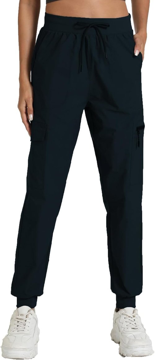 Haowind Cargo Pants for Women - Lightweight Athletic Joggers with Pockets for Outdoor Activities